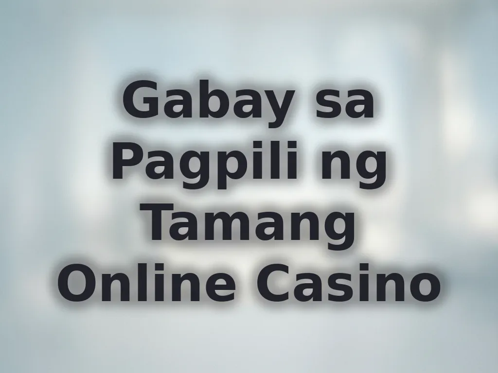 Pagpili ng casino